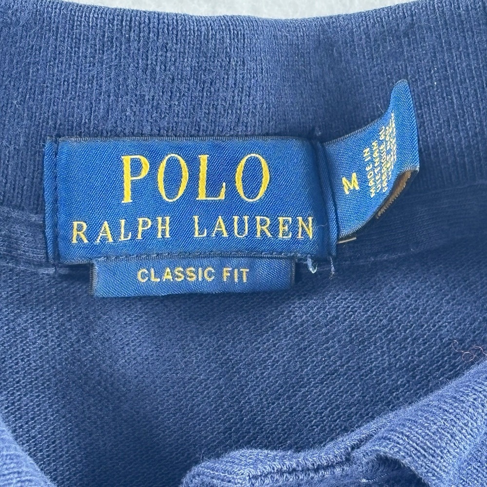 $138‎ Polo Ralph Lauren Classic Fit Polo Shirt Blue Mens M Colorful Preppy Retro - Picture 4 of 9